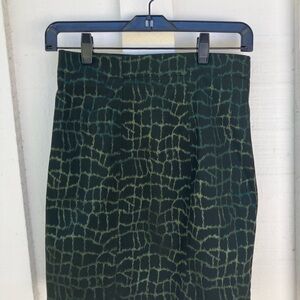 Alberto Makali Green Textured Mini Skirt
